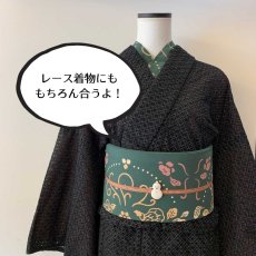 画像8: ふんわり軽い締め心地の手ぬぐい半幅帯「キャベツ畑でつかまえて」 (8)